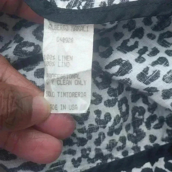 Alberto Makali Vintage Mixed Animal Print Linen Jacket - Picture 4 of 7